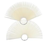 MERRYHAPY 200piezas Puntas Postizas De Práctica De Uñas Muestrario De Uñas Palitos De Color Para Fácil De Colorear