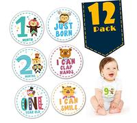 MERRYHAPY 24piezas Pegatinas Mensuales para Recién Nacido Conjunto Bebe Recien Nacido