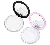 MERRYHAPY 2juegos Cajas De Almacenamiento Para Con Esponja De Recipientes De Cosméticos y Prácticas y Portátiles Para Organizar Puff De Maquillaje