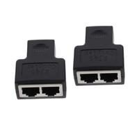 MERRYHAPY 2piezas Adaptador Divisor Ethernet Conector Salidas Accesorio para Extensión De Compatible Router y TV