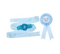 MERRYHAPY 2piezas Sash y Corsage Para Futuras Mamás y Papás De Cinturón Maternidad y Insignia Para Shower Decoración De Fiesta De Género Accesorio Fotográfico Para Embarazo