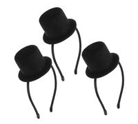 MERRYHAPY 3 Piezas Mini Top Hat Headband Vintage Fascinator para Mujer Accesorio Ligero para Fiesta Carnaval Boda Victoriana Evento Temático