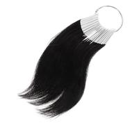 MERRYHAPY 30 Piezas Muestras de Color de Cabello Natural con Anillos PVC Mechones Suaves y Brillantes para Entrenamiento Tinte y Estilismo Profesional