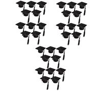 MERRYHAPY 30piezas Mini Gorro De Graduación Decorativo para Botellas con Borlas para Fiesta De Graduación para Vinos y Bebidas