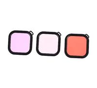 MERRYHAPY 3piezas Filtros para Cámaras De Acción Unidades Filtro De Lente De Buceo De Carcasa Protectora para Fotografía Agua