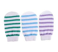 MERRYHAPY 3piezas Guantes Exfoliantes De Ducha Manopla Para Exfoliación y Limpieza De Guantes De Masaje Material y Reutilizable Color Aleatorio