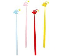 MERRYHAPY 4 Bolígrafos Creativos de Silicona Forma de Pez, Tinta Suave para Escribir, Diseño Divertido y Portátil, Ideales para Tomar Notas y Dibujar Color Aleatorio