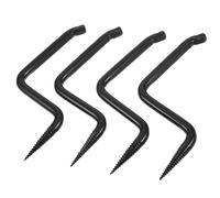 MERRYHAPY 4 Piezas Escalera de Árbol de Acero Negro para Caza Profesional con Resistencia Deformación y Agarre Mejorado para Trabajos en Huertos y Recolección de Frutas