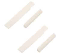 MERRYHAPY 4 Piezas Puente de Durabilidad Extendida y Cuerdas Guitarra Folk de 12 Hueso de Buey Beige Estabilidad Mejorada Afinación para Acústica