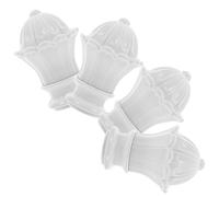 MERRYHAPY 4 Piezas Remates de Barra de Cortina de Plástico Resistentes para -28 Mm, Tapa Decorativa para Tratamientos de Ventanas, Uso en Hogar y Oficina, Compatibles Varillas Romanas