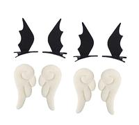 MERRYHAPY 4pares Creative Angel Devil Wing Hairpins for Halloween Party Cute Costume Accessories for Kids and Adults