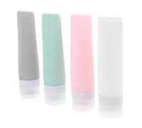 MERRYHAPY 4piezas Botella Exprimible Champú Loción Viaje Unidades Resistente Fugas