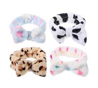 MERRYHAPY 4piezas Diadema Para Maquillaje y Lavado Facial De Diseño De Lazo Para Spa y Cuidado Personal