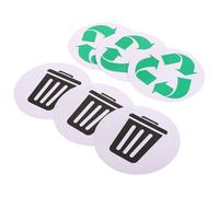 MERRYHAPY 6 Pegatinas Impermeables para Clasificación de Basura Reciclable Material Pvc Reutilizable y Fácil de Pegar para Jardín Exterior o Espacio Común