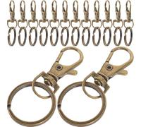 MERRYHAPY 60 Piezas Ganchos para Llaveros de Aleación de Zinc Dorada, Cierres Resistentes y Seguros para Diy, Ideales para Llaves y Collares de Perros