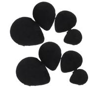 MERRYHAPY 8 Piezas Set De Borlas Para Polvos En Forma De Gota Herramientas De Maquillaje Reutilizables Esponja De Maquillaje De Viaje Herramientas De Cosméticos Black