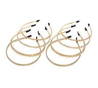 MERRYHAPY 8piezas Diademas De Cadena Para Mujer Aleación De Metal Moda Decorativas Pelo Novia