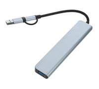 MERRYHAPY Adaptador USB Type C Multi Expansor Hub Compacto y Portátil para PC y Portátiles con Transferencia Rápida y Múltiples Interfaces