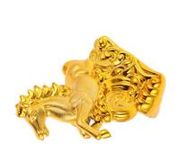 MERRYHAPY Alcancía para Guardar Monedas en Forma de Caballo Dorado de Cerámica y Adorno de Mesa, Símbolo de Prosperidad Año del Caballo