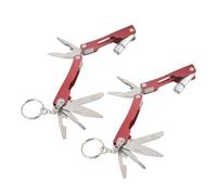 MERRYHAPY Alicates de bolsillo para acampar al aire libre, multiherramientas portátiles de acero inoxidable, con linterna LED y batería, perfectos para emergencias y reparaciones en