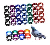 MERRYHAPY Anillos Metálicos para Patas de Pájaro Numerados, Bandas de Metal Resistentes de 8.0 Mm, Colores Mixtos Brillantes, Identificadores para Palomas y Pollos, Uso en Color Aleatorio