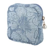 MERRYHAPY Bolsa Menstrual Cremallera para Compresas Neceser Multifuncional Grande Azul Claro Portátil y Práctica para Artículos de Cosmética Femenina y Uso Diario