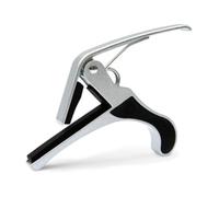 MERRYHAPY Cejilla de Guitarra Acústica y Eléctrica Zinc Aleado Duradero y Color Plateado para Cambio de Tono Rápido y Sujeto Firme Compatible con Diapasones Curvos Guitarra Clásica