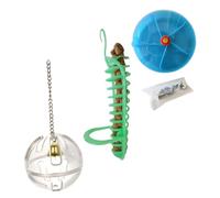 MERRYHAPY Comedero para Juguete para Pájaros 3 Piezas Accesorios de Alimentación Material Acrílico Diversión y Actividad Física para Pájaros Comedero Colgante