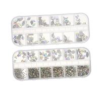 MERRYHAPY Decora Tus Uñas Cajas De Diamantes De Imitación De Formas Irregulares Accesorios De Arte De Uñas Para Manicura Para Crear Diseños Únicos y Brillantes