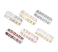 MERRYHAPY Decoraciones De Uñas Elegantes Cajas De Calcomanías De Diseño Especial Para Manicura Accesorios De Arte De Uñas Perlas y Brillantes