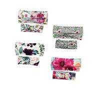 MERRYHAPY Diademas Elásticas de Peluche Estampado para Madres E Hijos, 4 Pares, Tamaño Ajustable, Colores Surtidos (leopardo, Verde, Rosa, Rojo), Accesorios Creativos para Cabello Niñas