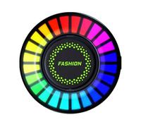 MERRYHAPY Difusor de Fragancia para Coche Material Abs Luz Ambiental LED Rgb, Clip para Ventilación, Control por Voz y Ritmo, Batería 200mah Diseño Único para Ambiente Interior