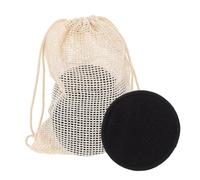 MERRYHAPY Discos Desmaquillantes de Fibra de Bambú Negros, 16 Piezas Lavables y Absorbentes para Limpieza Profunda y Cuidado Facial Diario