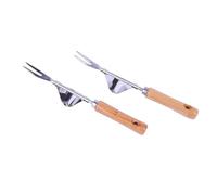 MERRYHAPY Extractor Manual de Malezas con Cabeza de Tenedor de Acero Inoxidable Herramienta de Jardinería para Eliminar Raíces Profundas Mango Ergonómico para Jardín Patio y Color Plata