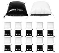MERRYHAPY Fondo de Globos Cuadrados de Aluminio Negro de 25 Piezas Doble Cara y Estructura de Tiras para Decoración Rápida en Bodas y Fiestas