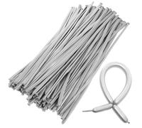 MERRYHAPY Globos Largos para Modelar de Látex Metalizado Plateado 18 G 100 Unidades para Decoración de Bodas Fiestas y Eventos Festivos