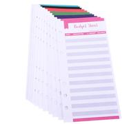 MERRYHAPY Hojas de Presupuesto de Papel Orificios, 12 Piezas Multicolor, Planificador de Gastos para Uso Personal, Asistente de Seguimiento Financiero Portátil para Oficina y Hogar
