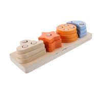 MERRYHAPY Juguete Inteligencia para Pájaros De Madera Natural Rectangular, Rompecabezas De Bloques Coloridos, Juego De Entrenamiento para Loros y Periquitos En Jaula