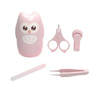 MERRYHAPY Kit Cortauñas Para Bebés y Tijeras De Uñas Para Niños Pequeños, Color Rosa Sakura, Material Seguro, Uso Diario, Para Recién Nacidos y Mamás Primerizas, Set Completo Portátil