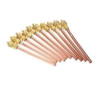 MERRYHAPY Kit de 10 Piezas de Válvula de Acceso a Refrigeración de Latón Desmontador de Núcleo y Vástago Autocontenido para Tubos de Cobre, Adecuado para Fiesta Verano