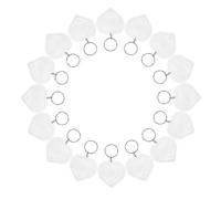 MERRYHAPY Kit para Hacer Llaveros Fotográficos Marco de Fotos Transparente en Forma de Corazón 20 Piezas de Acrílico Personalizables para Manualidades y Regalos