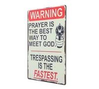 MERRYHAPY Letrero de Hojalata Vintage 20X30 CM Decoración de Pared Retro Divertida Cartel Metálico de Advertencia para Garaje Jardín y Hogar Póster Decorativo Resistente y Fácil de