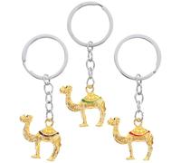 MERRYHAPY Llavero de Camello 3 Piezas Dije de Animal Esmaltado en Azul Verde y Rojo Colgante Decorativo para Bolso y Souvenirs de Viaje Amuletos de Camello para Eventos y Fiestas