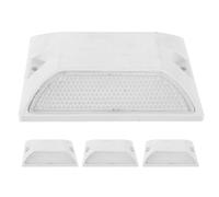 MERRYHAPY Marcadores Paquete de 4 Piezas de Plástico Blancos de Pavimento Reflectantes Aplicación Versátil y Alta Visibilidad para Entradas y Cruces