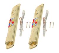 MERRYHAPY Mezuzá para Puerta con Diseño Elegante, 2 Sets de Metal Dorado y Pergamino Kosher, Adorno y Protección para Familia Judía