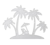 MERRYHAPY Molde de Corte Metálico para Manualidades Árbol Tropical Resistente y Reutilizable Cortadora Multifuncional para Papel y Tarjetas con Temática de Playa Accesorios de Playa para