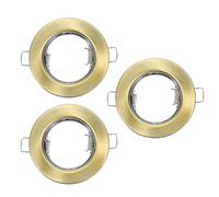 MERRYHAPY Moldura de Luz de Foco Empotrable de Hierro para Bombillas Mr16 y Gu10, Diseño Elegante y Moderno, Paquete de 3 Piezas para Iluminación en Interiores