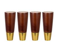 MERRYHAPY Patas de Madera Maciza con Diseño de Caja y Espiga 4 Piezas para Muebles Soporte Estable y Compatible para Sillones y Muebles Irregulares en Proyectos DIY