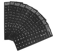 MERRYHAPY Pegatinas para Teclado en Italiano para Actualizar Teclas Desgastadas de PVC Blanco, 10 Piezas y Facilitar el Aprendizaje de Idiomas en Portátiles y Ordenadores