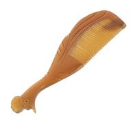 MERRYHAPY Peine De Cuerno De Pavó Natural Antistático Peine De Masaje Para El Cabello Ligero y Portátil